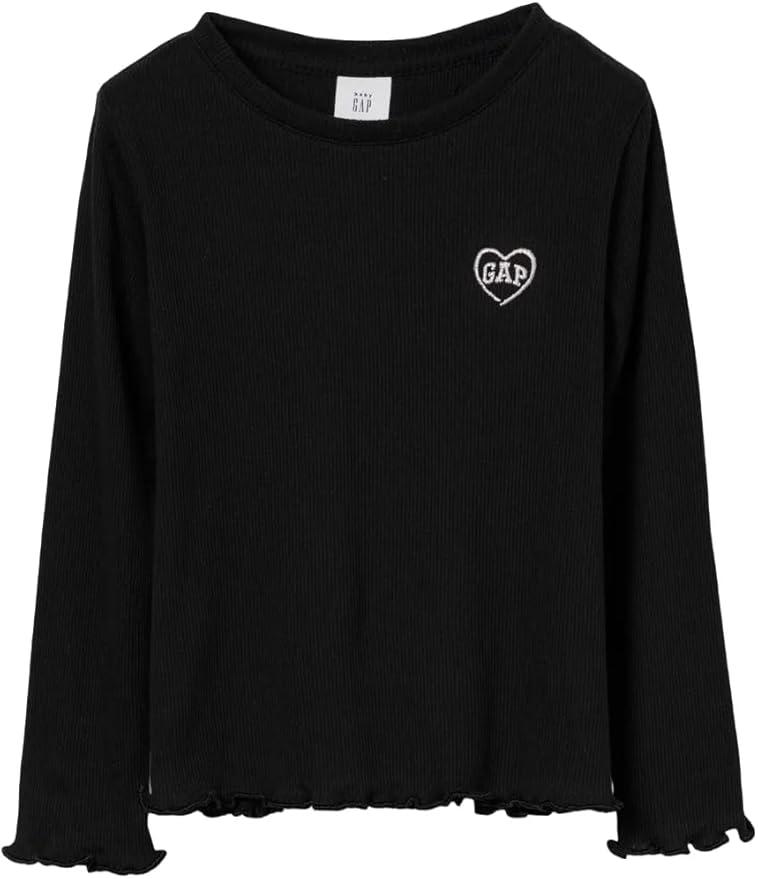 GAP Girls Long Sleeve Ribbed Tee Long Sleeve Ribbed Tee, Size 5 Years