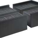 Bed Risers, Furniture Risers for Desk/Couch/Sofa/Table/Chair,Elevation in Heights of 3 or 5 Inches and Supports up to 11000 lbs,Extra Large with Heavy Duty Set of 4,Black Rectangle 3 Inches