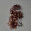 Geosar 24 Christmas Glitter Artificial Poinsettia Flowers Xmas Poinsettia Artificial Wedding Flowers Decorations Xmas Tree Ornaments with Clips for Party Favors, 6 Inch, 4 Inch, 3 Inch (Rose Gold)