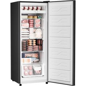 Upright Freezer 7 Cu Ft, Stand Up Freezer, Convertible Upright Freezer/Refrigerator, 5 Adjustable Shelves, Reversible Door, Large Capacity Upright Fridge for Garage, Apartment, Kitchen