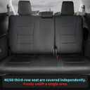 Customized for Toyota Highlander Seat Covers 2020-2025 2026 7 Seats Full Set Faux Leather Seat Cover Protector -3-Row Second Row Captain's Chairs - Black Red