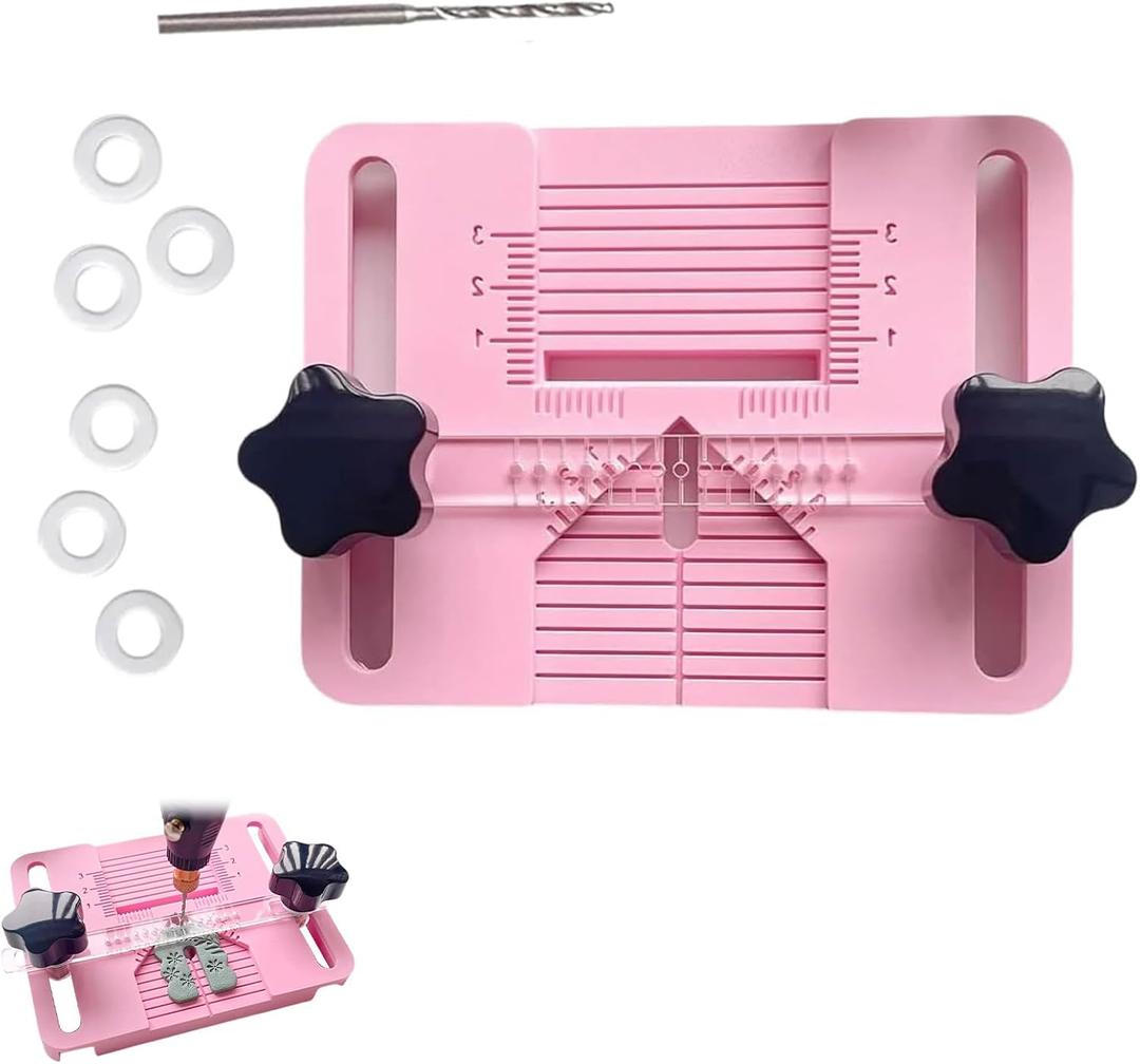 DZHPSRSZ Polymer Clay Earring Making Kit with Drill Guide, Polymer Clay Tools, Perfect DIY Starter Set for Jewelry Crafts