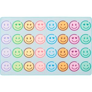 5' x 7' Classroom Rug, Carpets Schoolgirl Style Pastel Smileys Educational Area Rugs for Kids Room Seating Dcor, Play Carpet for Teaching and Playroom (Smiley Face Rug, 5x7ft)