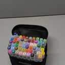 AnyMark Alcohol Markers, 60 Colors Dual Tip Art Coloring Markers Set for Kids Adult Book Drawing Sketching Painting, Chisel & Fine, White Penholder