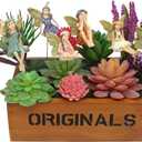 Fairy Garden Vintage Resin Fairy Figurines for Outdoor Garden Yard Lawn Supplies Home Decor Set of 6