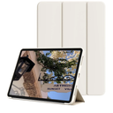for iPad (A16) 11th/10th Generation Case (11/10.9 Inch, 2025/2022) Without Pencil Holder, Slim Trifold Stand Smart Cover & Soft TPU Back, Auto Wake/Sleep & Support Touch ID, Cream White