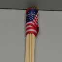 Small American Flags on Stick 5x8 Inch/25 Pack - Mini Ameirican Flags/Handheld American Wooden Stick Flag with Safe Spear Top for July 4th Decoration, Veteran Party, etc.