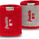 Franklin Sports MLB Wristbands - Xvent - Baseball + Softball - 4 inches - Breathable + Durable (Red & Gray)