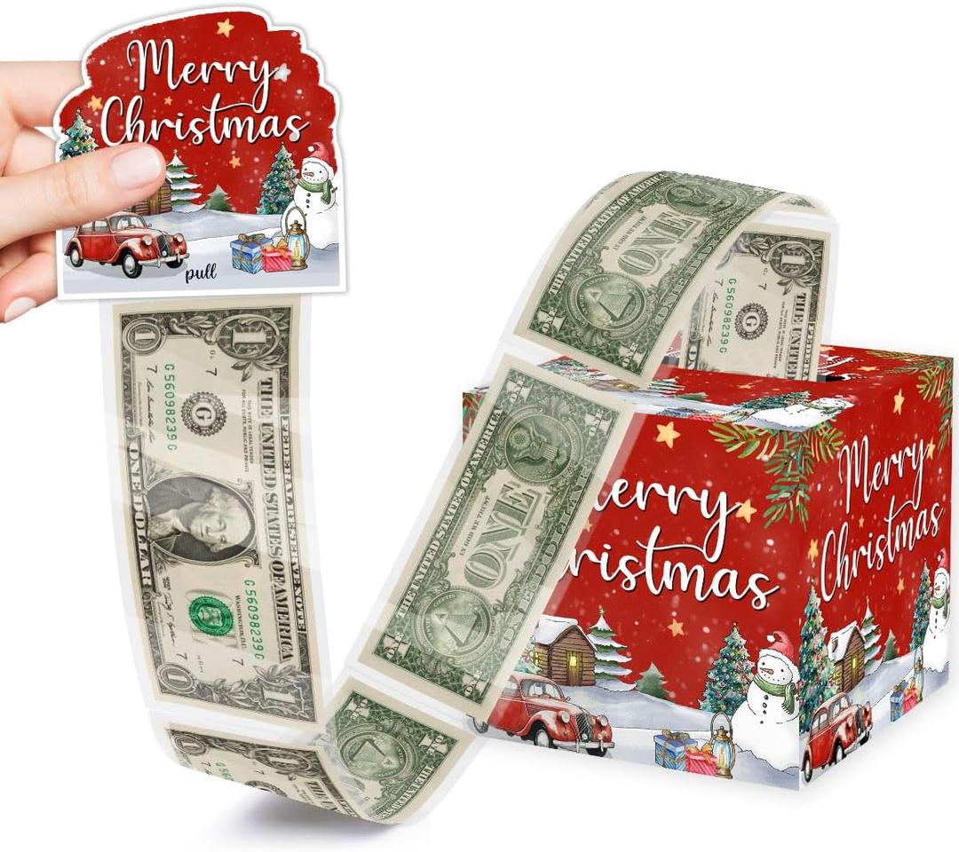 for Women Men, Christmas Surprise Money Box Cash Gift Pull, Red Decorations Surprise Christmas Box Gifts, Cash Gift Pull Surprise Money Box, Party Decor Supplies