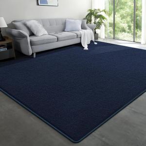 Area Rugs for Bedroom Living Room, Navy Blue 4x6 Thickened Memory Foam Washable Rugs, Modern Non-Slip Ultra Soft Minimalist Solid Indoor Carpets for Boys Girls Nursery Room Décor