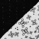 HonestBaby Hand-Quilted Baby Blanket Reversible 100% Organic Cotton for Infant Boys, Girls, Tossed Skulls/Black, One Size