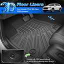 CRV Floor Mats - Fit for Honda CRV 2023-2025 2026 (Include Hybrid), All Weather CRV Floor Mats | CRV Cargo Liner | Backrest Mat for CRV Accessories (Cargo mat fit Upper Position)