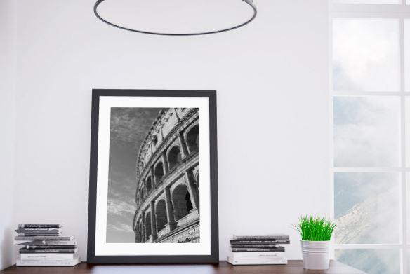Vittanly 18x24 Picture Frame with Plexiglass - Large Black Poster Frame for Wall Display - Includes 16x20 Mat, Made of Durable PVC Design - 1 Pack