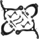 Front Control Arms Upper Lower Suspension Kit Fit for Honda Accord 2008 2009 2010 2011 2012 with Inner Outer Tie Rods End Links Sway Bar Ball Joints Driver Passenger Side-12pc