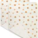 Waterproof Crib Pad, Washable Baby Cotton Changing Pads,39"X27"(2 Pack), Pee Proof Mattress Cover Toddler Bed, Toddler Mattress