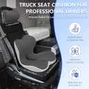 Truck Seat Cushion and Headrest 2-in-1 Set for Truck Driver, Lumbar Support Car Cushions for Long Haul Driving, Memory Foam for Semi Truck & Big Rig, Ergonomic Relief for Back & Sciatic Pain, Standard
