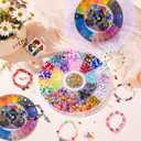 DreGlam TS Beads Kit, Friendship Bracelet Kit  Bracelet Making Kit Includes 12 Mixed-Color Seed Beads, A-Z Letter Beads, Charms & Acrylic Beads  DIY Jewelry Making Kit for Parties & Birthdays