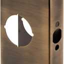 Prime-Line U 9568 Brass Lock and Door Reinforcement Plate for 1-3/8 In. Thick Doors, Antique Brass Finish (Single Pack)