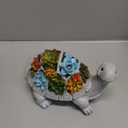 Nacome Solar Garden Outdoor Statues Turtle with Succulent and 7 LED Lights - Lawn Decor Tortoise Statue for Patio, Balcony, Yard Ornament - Chrismtas Gifts for Mom Grandma