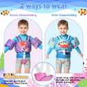 Toddler Swim Vest, Toddler Floaties for 22-66 lbs Boys & Girls, Kids Puddle Jumper Removable with Crotch Strap & Shoulder Harness Arm Wings for 1 2 3 4 5 6 7 Years Old Baby Children Sea Beach Pool