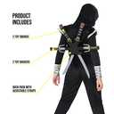 Morph Ninja Swords for Kids - BPA Free Ninja Costume Accessories with Back Strap - Fun Toy for Halloween Dress Up, One Size