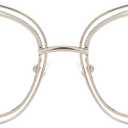 Zeelool Square Metal Frame Glasses for Women Eyeglasses with Clear Lens Anti Eyestrain & UV from Computer/TV/Phone ZJGM923220 (Gold)