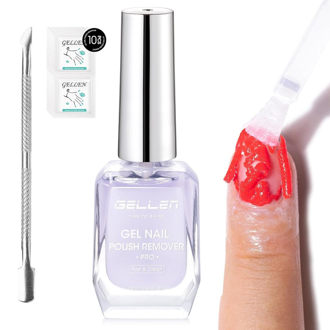 GELLEN Gel Nail Polish Remover, Gel Remover for Nails Quickly in 2-5 Minutes, Easy Use No Need to Soak or Wrap, Professional Nail Gel Remover Kit, Gel Polish Remover Pro