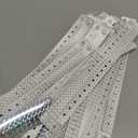 OUCHAN Holographic Plastic Wristbands Silver - 100 Pack Vinyl Wristbands for Events Parties