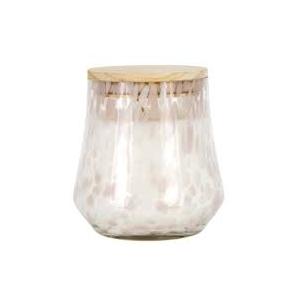 SilkCraft Art Glass Jar Candle Pink, 11 ounces