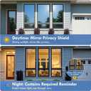Window Privacy Film Heat Control One Way Privacy Window Film Static Cling No Glue Removable Window Tint for Home Office UV Blocking Black-Silver 23.6" W x 78.7" L