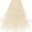 DRESSTELLS 50s Petticoat Skirts Women Vintage Tulle Underskirt Retro Tutu Crinoline, L