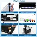 Betta Aquarium Starter Complete Kit,4 Gal Integrated Lid Small Fish Tank