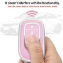 3 x LECART Key Fob Covers for Honda 2024 2025 2022 2023 CR-V Civic Pilot Accord HR-V Sport Touring TPU Key Fob Case 5 Button Car Key Shell Protector 2 Pack Pink & Purple