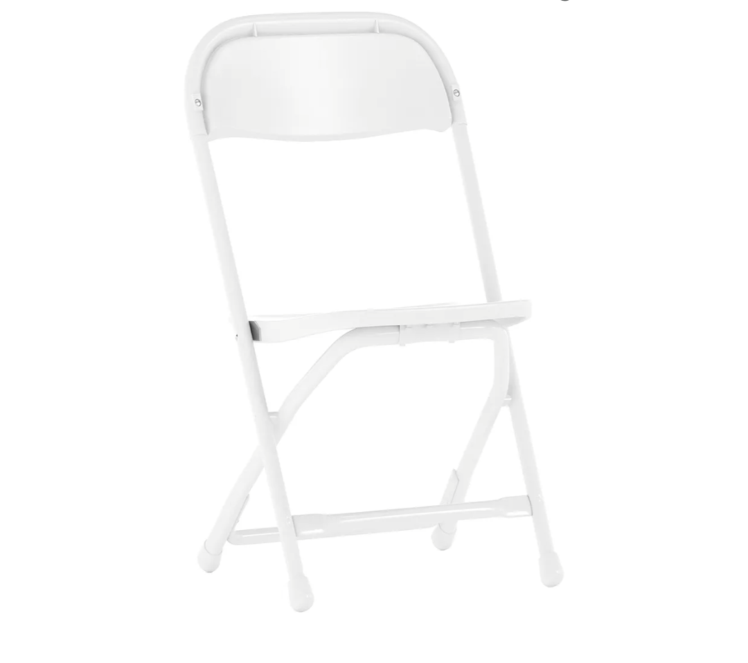 Flash Furniture Kids White Plastic Folding Chair 10 Pc