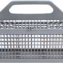 Dishwasher Storage Basket, Efficient Washing and Drying, Universal Cutlery Holder for GE WD28X10128, ABS Material, 50x21x9.5cm, Genericviqw26ba19