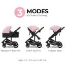 newyoo Infant Strollers with Bassinet Mode, Nestro 516M, Convertible/Reversible Seat & Cup Holder, Coches para Bebes, 2 in 1 Rear-Facing Pram from Newborn to Toddler, Pink