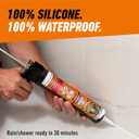 Gorilla 100% Silicone Caulk Kitchen & Bath Sealant, Mold Resistant, 10 oz. Cartridge, White