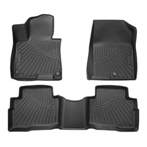 Powerty Floor Mats for 2023 2024 2025 Kia Sportage Hybrid Accessories All Weather Floor Liner 3D TPE 1st & 2nd Row Floor Mat Heavy-Duty Floor Liners