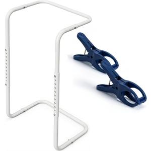 Adjustable Blanket Lifter/Support with Bed Support (Height of 23"31") and 2 Clips(Random color), Heavy Duty Steel, Ideal for Arthritis Relief, Restless Legs, Foot Cramping, Surgery Recovery