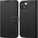 OCASE Compatible with iPhone 13 Wallet Case, PU Leather Flip Folio Case with Card Holders RFID Blocking Kickstand [Shockproof TPU Inner Shell] Phone Cover 6.1 Inch 2021 (Litchi Black)