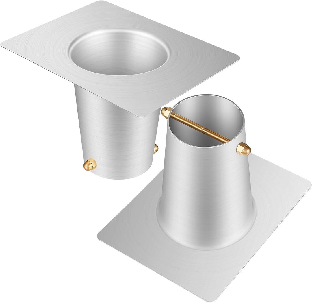 Zonon 2 Pcs Rain Chain Gutter Adapter Aluminum Installation Rain Chain Gutter Installer for Outside Gutters Downspout