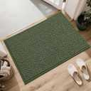COSY HOMEER Door Mat 17" x 30" Non Slip Absorbent Entryway Rugs Dirt Trapper Doormats Washable Entrance Mats Low Pile Welcome Floor Mat for Front Back Door and Entry Mats,Green(Roll Packing)
