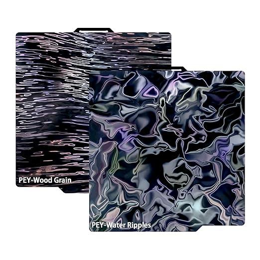 Build Plate 257x257mm  GOMENL Build Plate for Bambu Lab A1 P1P P1S P2S X1 X1C X1E 3D Printer, 3D Printer Spring Steel Removable Platform (Water Ripples+Wood Grain)