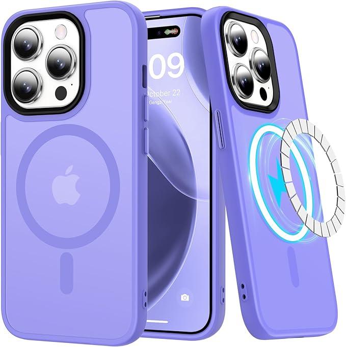 LUMARKE Strong Magnetic for iPhone 12 Pro Max Case - Military-Grade Drop Tested - Built-in Kickstand Shockproof Protective Phone Cover 6.7 for Women and Girls- 