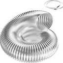 Flexible 12-Inch Aluminum Ducting, Dryer Vent Hose, Heavy-Duty Three-Layer Protection, 25-Feet Long for Heating Cooling Ventilation & Exhaust, Silver