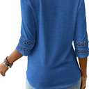 Women's 3/4 Sleeve Tops Square Neck Dressy Casual T-Shirt 2025 Trendy Fashion Business Shirt Fall Basic Tee Blouse (XL)