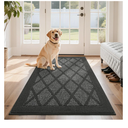 COSY HOMEER Non-Slip Door Mat 36"x60", Entryway Rugs Low Profile Absorbent Dirt Trapper Doormat for Front Entrance, Washable Polypropylene Entry Mat (Dark Grey)