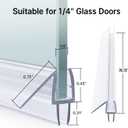 AmazerBath Shower Door Bottom Seal 39 inch (Set of 2) - Suitable for 1/4 Inch Glass, Frameless Glass Seal Strip Shower Door Sweep