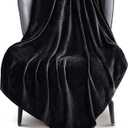 Exclusivo Mezcla Fleece Throw Blanket 300GSM Black 50x70 Inches