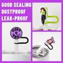 4 x 20pcs Straw Cover Cap for Tumbler Cup, 10mm Drinking Straw Topper Compatible for Stanley Cup Accessories, Reusable Straw Covers, Cute Tumbler Cup Accessories